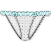 Bright Idea Scallop Edge Bikini Small White