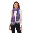 thumbnail image 2 of FORMRS Womens Scarf Winter Soft Long Big Warm Shawls Wrap Tassel Scarves, Night Purple Road, 2 of 9