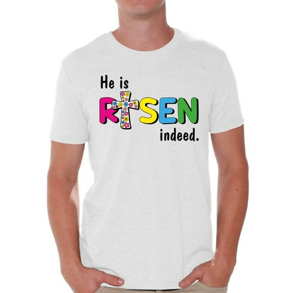Easter 2021 TShirt for Men He is Risen Indeed Shirt Christian Gifts Jesus Graphic Novelty Tee Celebration