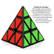 BESTSKY Pyramid Speed Cube,3X3X3 Pyramid Speed Cube Triangle Cube Puzzle Magic Cube(Black)