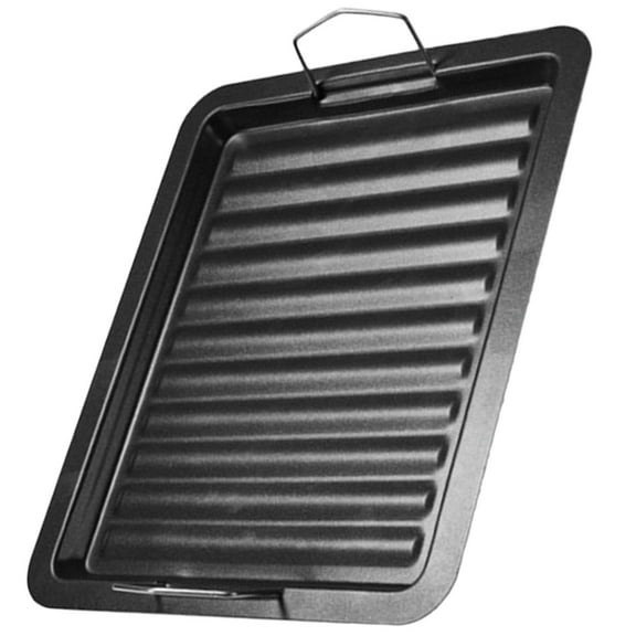 OFFIGAM Enamel Non-Stick Grill Pan Multi-Use for Camping, BBQ, Outdoor Cooking and Food Storage