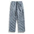 thumbnail image 5 of BiZtdJrK Men Lounge 2 Piece Sets Fuzzy Fleece Cozy Casual Fall Sleepwear Set Long Sleeve Hoodies and Pants Matching Pajama Outfits with Pockets Gray L, 5 of 10