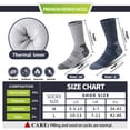thumbnail image 5 of 5 Pairs Merino Wool Hiking Socks Warm Thermal Winter Cozy Cushioned Moisture Wicking Socks for Women & Men, 5 of 6