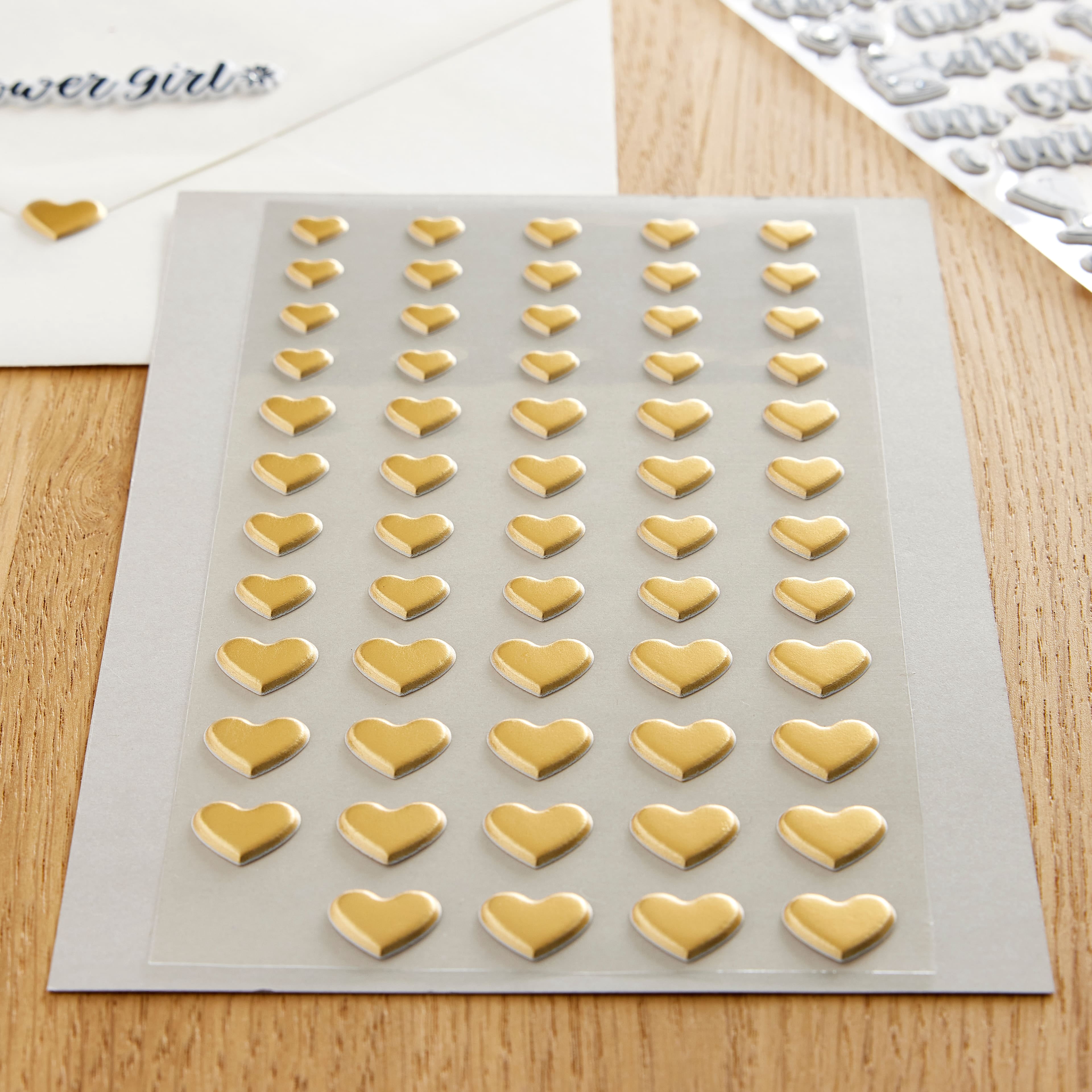 Recollections Gold Puffy Heart Stickers, 12 Packs: 60 ct. (720 total)