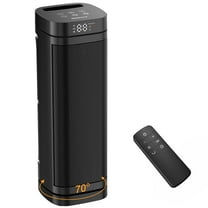 Electric Space Heater with Remote and LED Touchscreen, 700W/1000W/1500W Adjustable Heat, 12-Hour Timer, Compact Space Heater for Home & Office