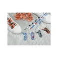 thumbnail image 4 of INSPIRE CHIC Splicing Printing Flat Shoe Laces Fun Color Pattern Shoelaces for Sneakers Athletic Running Shoes 1 Pair White-Light Blue-Blue 140cm/55.1", 4 of 4