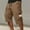 Khaki, variant on Men's Linen Casual Classic Fit Short Drawstring Summer Beach Shorts