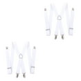 thumbnail image 2 of Sonducket Suspender Pantalones Correa con 4 Pinzas Fotografía Casual Adultos Pantalones Brace Belt Clip para 160-195cm Altura Negocios Blanco Blanco 2piezas, 2 of 6
