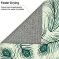 thumbnail image 6 of XMXT Microfiber Drying Mat for Kitchen Counter, Beautiful Peacock Feathers Absorbent Dish Drying Mats for Sink Dishes Rack Pad, 16 x 18 inches, 6 of 9