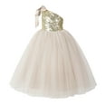 thumbnail image 2 of Ekidsbridal One-Shoulder Sequin Tutu Flower Girl Dresses for Junior Prom Dancing Fashion Wedding Reception Toddler 182 3, 2 of 3