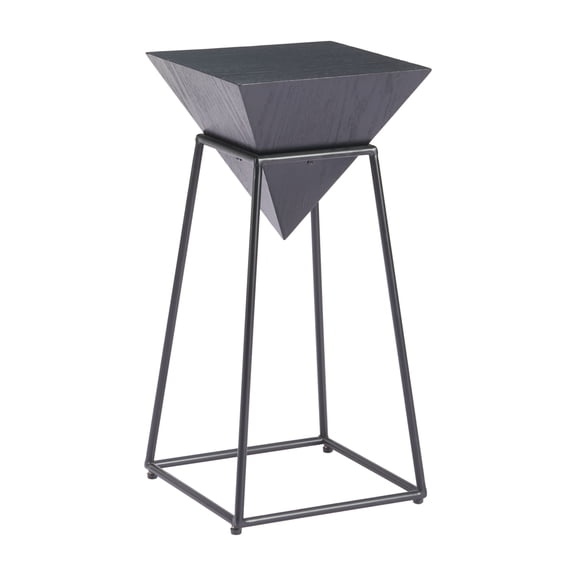 Pira Side Table Black End Table, Modern Style, MDF square shape tabletop, Steel, Indoor Living