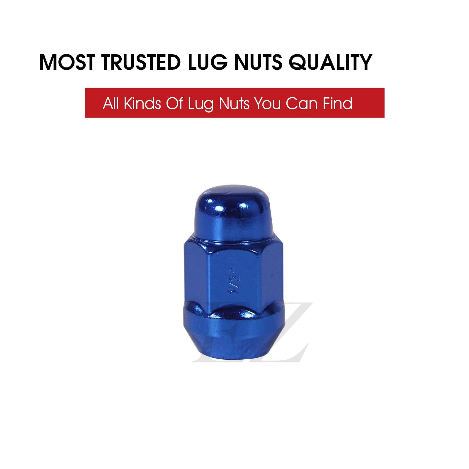 EZAccessory 24 Blue Bulge Acorn Lug Nuts 12x1.5 Thread Size 3/4" Hex