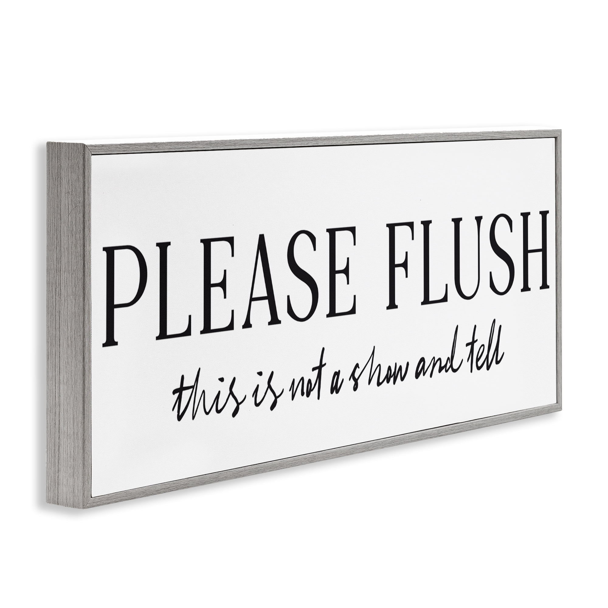 Stupell Industries Not Show & Tell Bathroom Gray Framed Giclee Art, design by Lettered and Lined