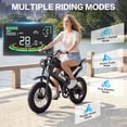 thumbnail image 6 of ZorixBike 750W Electric Bike for Adults,16" Fat Tire E Mountain Bike,48V 15.6AH Battery up to 70 Miles Range,Full Suspension and 7-Speed, 6 of 8