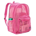 thumbnail image 4 of K-Cliffs Deluxe Mesh Backpack Heavy Duty Student Net Bookbag High Quality Simple Netting School Bag Durable Security See Through Daypack Hot Pink, 4 of 7