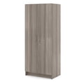 thumbnail image 4 of Tot Mate 72" Double Door Contemporary Wood Composite Tall Cabinet in Gray, 4 of 7