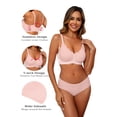thumbnail image 5 of MINTREUS Women's Seamless Bras No Underwire Scalloped Push Up Bras Soft Wireless Comfort Bralettes Full Coverage, 5 of 8