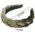 thumbnail image 3 of Diademas para mujer, diademas trenzadas de terciopelo, diadema de moda, accesorios para el cabello cruzados, 3 of 6
