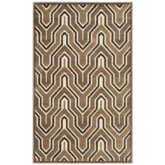 SAFAVIEH Paradise Edwyna Geometric Tessellation Area Rug, Camel/Cream, 2'7" x 4'