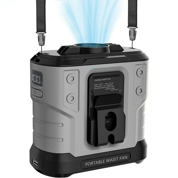 Ventilador de cintura HIKEOUT HIKEOUT 2025 mejorado, 10000 mAh, 5 velocidades