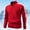 E-728Red, variant on FAOWME Men Knitted Sweater Long Sleeve Stand Collar Solid Color Half Zipper Warm Comfortable Pullover Top For Autumn Winter Daily Wear Beige L