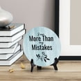 thumbnail image 3 of I Am More Than My Mistakes Blue Wood Color Circle Table Sign (5" X 5"), 3 of 4