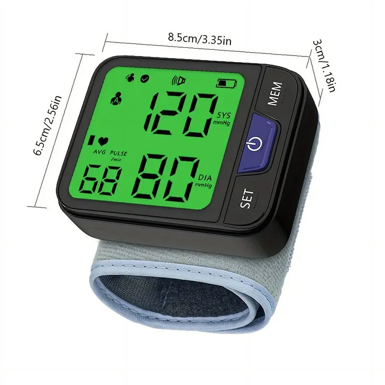 SUWU Dual User Blood Pressure Monitor with Large LED Display - Battery Powered Digital Sphygmomanometer for Adults, 2x120 Memory Storage, Adjustable Cuff, ≤36V Operating Voltage