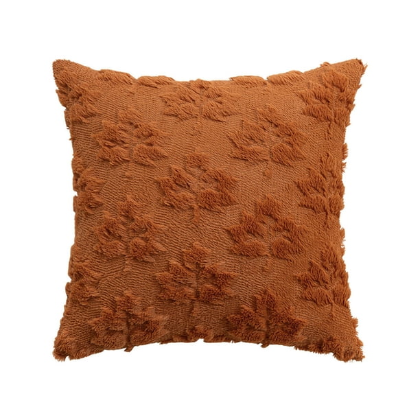 Fundas de otoño 20x20 pulgadas Fundas suaves y acogedoras para Halloween con cremallera Tema otoñal Fundas de cojín de arce naranja para sofá cama de salón