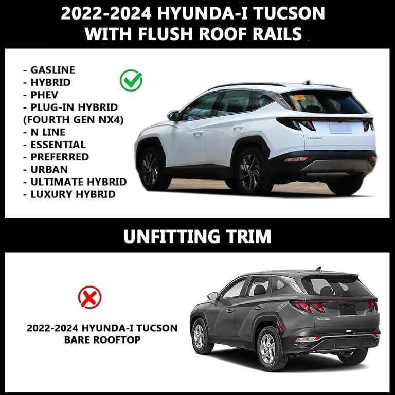 ROKIOTOEX Coyote Roof Rack Crossbars for 2022 2026 Hyunda-i