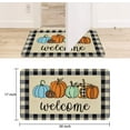 thumbnail image 5 of Protikol Buffalo Check Pumpkin Welcome Welcome Door Mat Low-Profile Porch Non-Slip Doormats Indoor Outdoor Kitchen Decor Throw Rug Burlap 17 X 30 Inch, 5 of 5