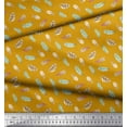 thumbnail image 3 of Soimoi Gold Cotton Poplin Fabric Artistic Feather Fabric Prints By Yard 56 Inch Wide, 3 of 3