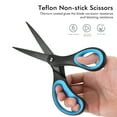 thumbnail image 4 of LIVINGO Office Scissors, Titanium Non-Stick, All Purpose, 8", Black & Blue, 2 Count, 2 Pack, 4 of 7