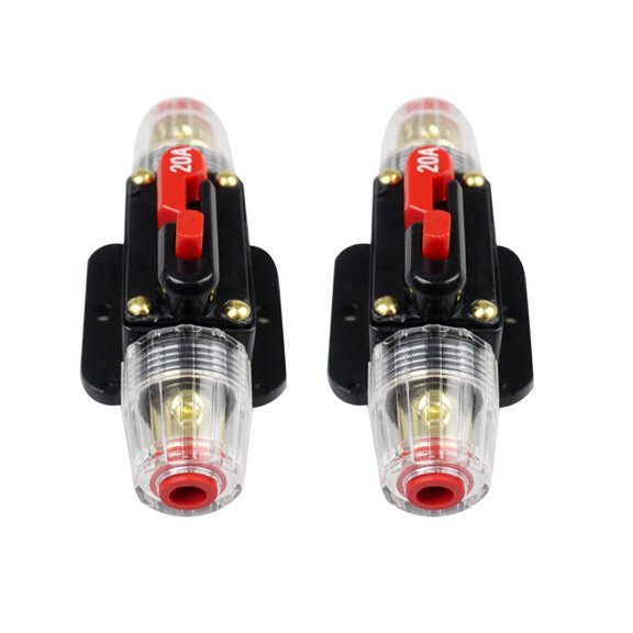 Baluue 2Pcs Auto Circuit Breaker for Car with Reset Switch Plated Gold Plated Contacts Multi Color