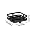 thumbnail image 3 of Latrodar 360 Degree Rotating Kitchen Spice Shelf Home Countertop Multifunctional Spice Storage Supplies Shelf Special Black 10x2 Inch, 3 of 5