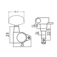 thumbnail image 4 of Metal Sealed 3R3L Tuning Pegs Button for Electric Folk dorado shamjiam Afinadores de botones de cuerdas de guitarra, 4 of 9