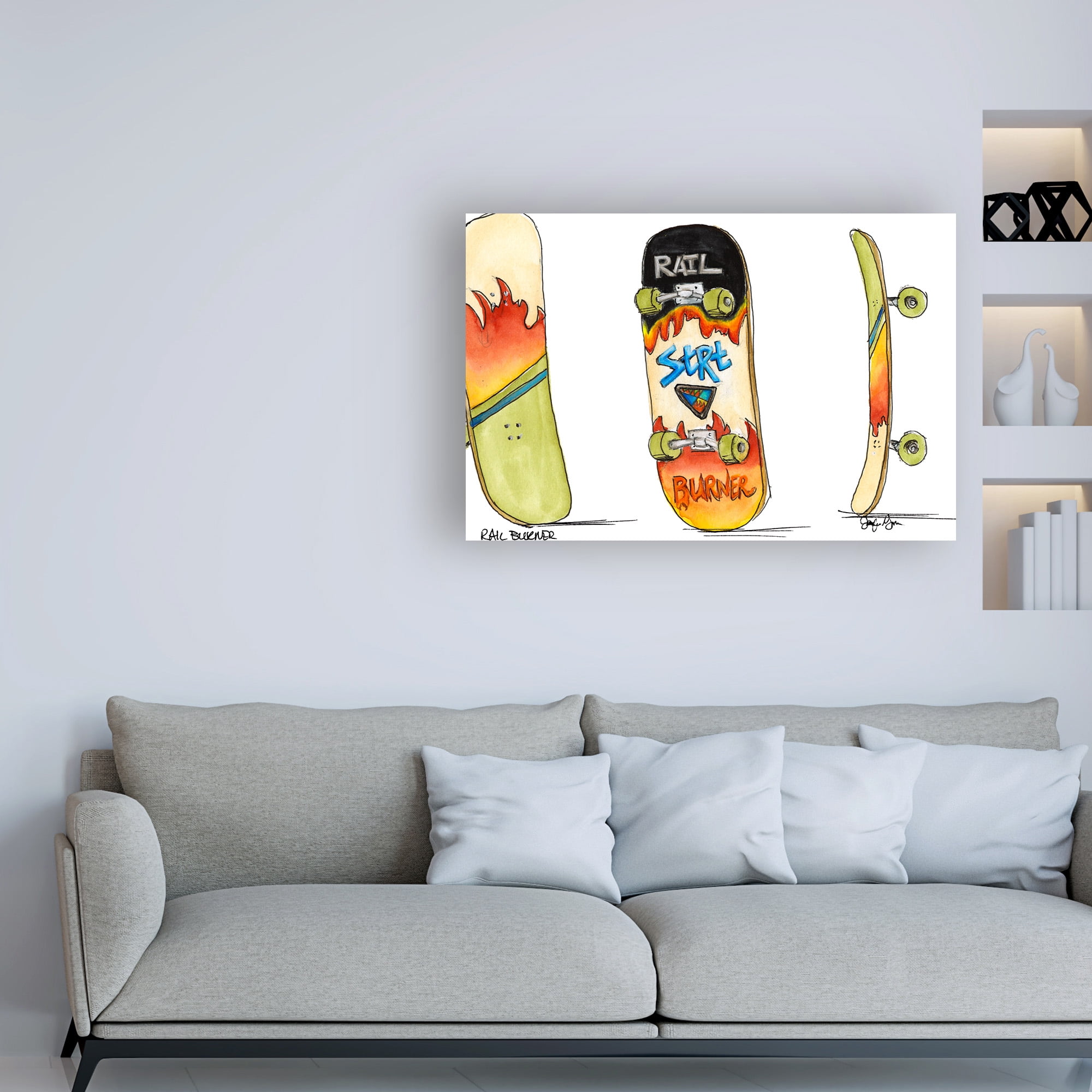 Trademark Fine Art 'Rail Burner' Canvas Art by Jennifer Goldberger