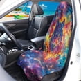 thumbnail image 3 of XYZCANDO Flame Wolf Car Seat Towel Cover Non-Slip, Suitable for Car Interior Truck Seat Car Front Seat, Front Seat Cover, for Cars SUVs, 3 of 7