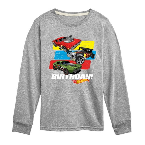 Hot Wheels - Its My Birthday - Toddler And Youth Long Sleeve Graphic T-Shirt