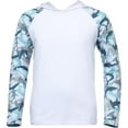 thumbnail image 3 of Boys UPF 50+ Swim Hooded Shirt with Pocket/Non-Pocket, Youth Kids SPF UV Sun Protection Rash Guard Long Sleeve Fishing Shirts, 3 of 5