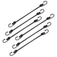 thumbnail image 1 of SDTC Tech 12 Inch Bungee Cord with Hook, 6 Pack Superior Latex Heavy Duty Elastic Rope Straps Strong Tie Down with Hooks Lock onto Anchor Points of Luggage Rack/Camping/Tarps/Hand Carts etc., 1 of 5