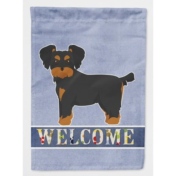 Carolines Treasures CK3762CHF Morkie Welcome Flag Canvas House Size  Large multicolor