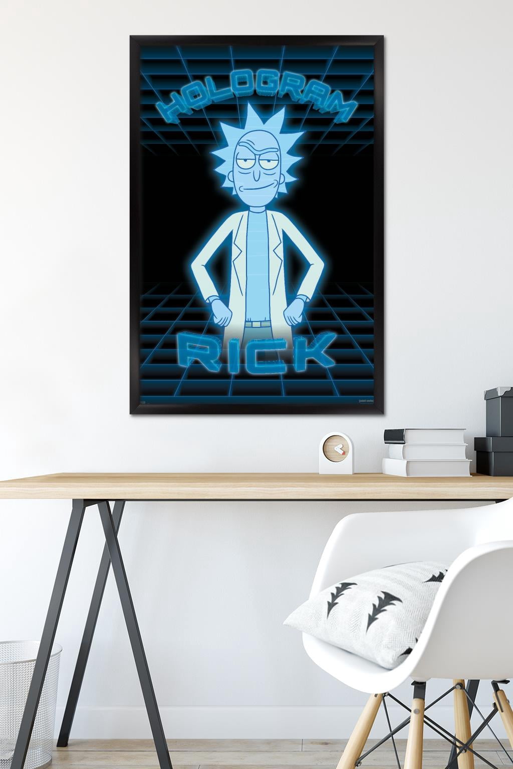 Rick And Morty - Hologram Rick Wall Poster, 22.375" x 34" Framed