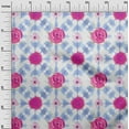 thumbnail image 2 of oneOone Viscose Chiffon Lavender Blue Fabric Floral Shibori Dress Material Fabric Print Fabric By The Yard 42 Inch Wide, 2 of 4