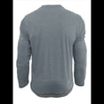 thumbnail image 4 of Camisetas Henley para Hombre, Larga Raglán, Informales, Ajustadas, Ligeras, de Moda. Gris M, 4 of 7