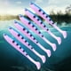 thumbnail image 4 of Cebo de cola en T biónico suave, accesorios de pesca multifuncionales de 9cm, color morado, 6 uds. Pesca con cebo blando, 4 of 6