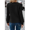 thumbnail image 3 of Ushdele Fashion-Forward Puff Sleeve Black Sweatshirt - Timeless Style for Any Occasion, 3 of 8