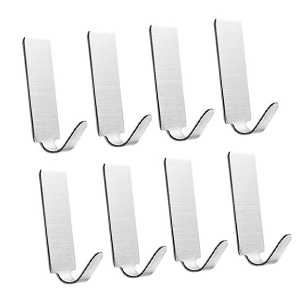 Gancho de Pared de 8 Plasas, Potente Gancho Adhesivo de Acero inoxidable 304, Resistente a la Corrosión, Fácil Instalació, Fuerte Adherencia,