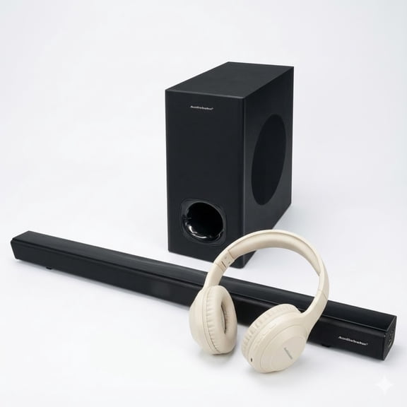 Kit de Barra de Sonido Audiobahn ASBAR800PACK + 1  Audifonos Audiobahn SOUL.CR