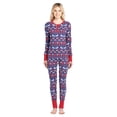thumbnail image 1 of Ashford & Brooks Women's Printed Thermal Waffle Knit PJ Set - Navy/Ivory Fair Isle - Small, 1 of 2