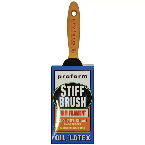3" Proform CB3.0VS Contractor Paint Brush Stiff, Beavertail Handle